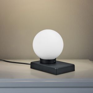 Lampe de table moderne noire, Jullian, avec interrupteur
