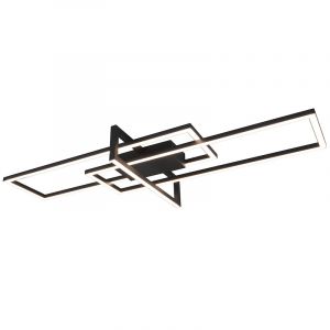 Lampe plafond moderne noire, Hatun, 34W, 3000K LED