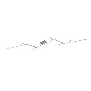 Lampe plafond moderne nickel, Nadja, 22W, RGBW LED, avec télécommande