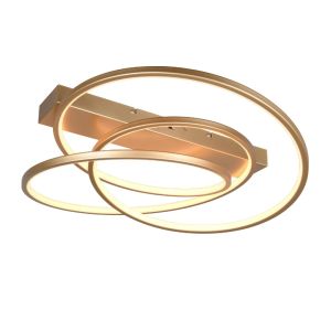 Lampe plafond design dorée, Teodore, 34W, white switch LED, gradable en 3 étapes