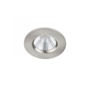 Spot encastré salle de bain moderne nickel, Iman, 5W, 3000K LED, IP65