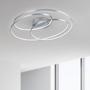 Lampe plafond moderne nickel, Sabra, 50W, 3000K LED