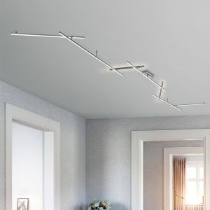 Lampe plafond moderne nickel, Kandla, 20W, 3000K LED
