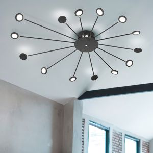 Lampe plafond moderne noire, Florian, 2,6W, 3000K LED