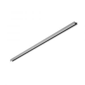 Rail électrifié 100cm pour éclairage sur rail biphasé, métal, gris