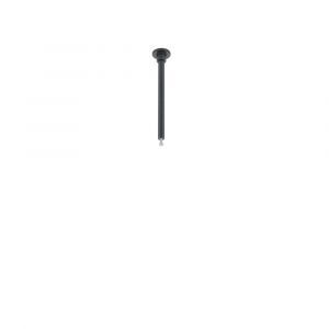 Suspension pour éclairage sur rail biphasé, métal, noir, 12,5cm