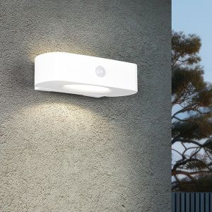 Applique solaire extérieur moderne blanche, Pytsje, 6W, 4000K LED, IP44, avec interrupteur