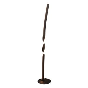 Lampadaire design noir, Quirinus, 19W, 4000K LED, avec interrupteur