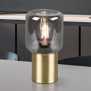 Lampe de table moderne laiton, Gail, avec interrupteur