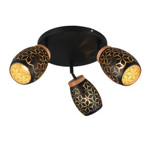 Spot plafond moderne noir, Delana