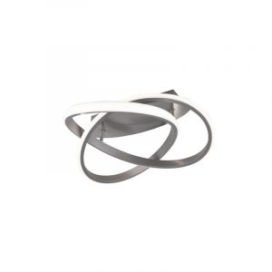 Lampe plafond moderne nickel, Sanura, 18W, 3000K LED