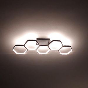 Lampe plafond moderne anthracite, Shaka, 24W, 3000K LED