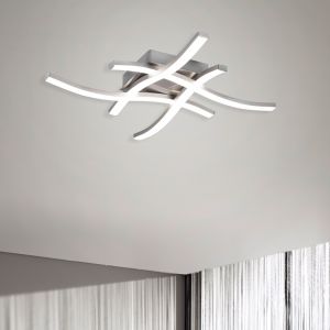 Plafonnier moderne nickel, Go, 5W, 4000K LED