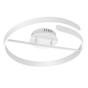 Lampe plafond design blanche, Resy, 37W, 4000K LED, gradable en 3 étapes