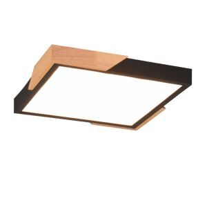 Lampe plafond moderne noire, Selinde, 20W, 3000K LED, gradable en 3 étapes