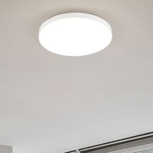 Lampe plafond en plastique blanche, Sharde, 18W, 4000K LED, IP44