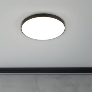 Lampe plafond en plastique noire, Sharde, 18W, 4000K LED, IP44