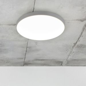 Lampe plafond en plastique grise, Sharde, 18W, 4000K LED, IP44