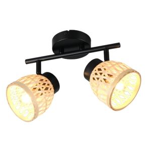 Spot plafond en rotin marron, Laut