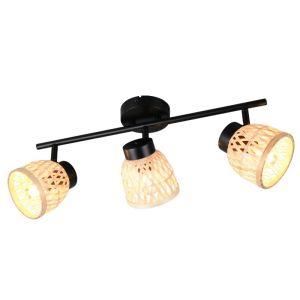 Spot plafond en rotin marron, Laut