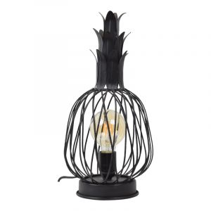 Lampe de table noire industrielle, Keri