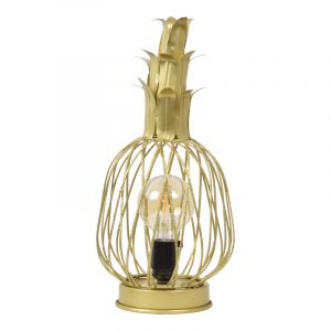 Lampe de table dorée industrielle, Keri