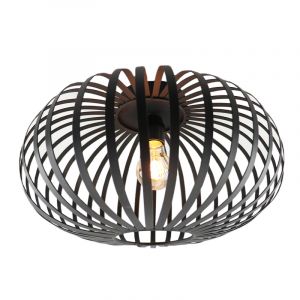 Lampe plafond noire industrielle, Lieve