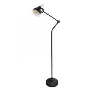 Lampadaire noir industriel, Redon, avec interrupteur