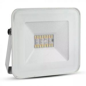 Projecteur connecté moderne blanc, Leander, 20W, couleur réglable LED, IP65