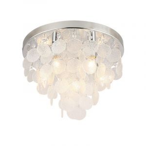 Lampe plafond chromée design, Mirac