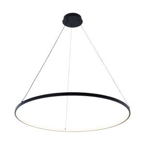 Suspension noire design, Kubra, 36W, blanc chaud à froid réglable LED