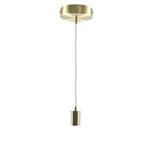 Suspension sans abat-jour dorée en aluminium, Rika