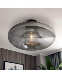 Lampe plafond grise design, Eve