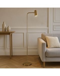 Lampadaire laiton moderne, Carlos, avec interrupteur