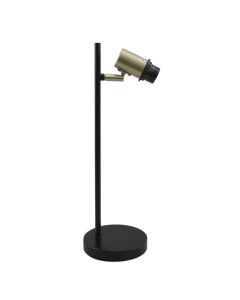 Lampe de table sans abat-jour noire en aluminium, Rika
