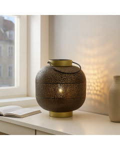 Lampe de table dorée moderne, Sivar, avec interrupteur