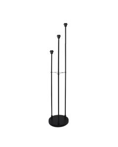 Lampadaire sans abat-jour noir en aluminium, Rika
