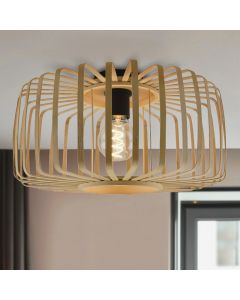 Plafonnier en bambou marron, Tina