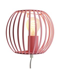 Applique murale rose industrielle, Lieve, avec interrupteur