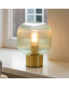 Lampe de table verte design, Charlois, avec interrupteur