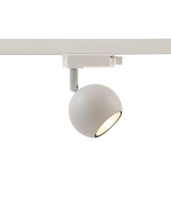 Spot de système de rail monophasé blanc moderne, Alco