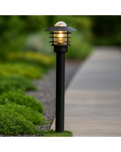 Luminaire extérieur noir en acier inoxydable, Felice, IP44