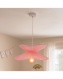 Suspension en papier rose, Rosalie