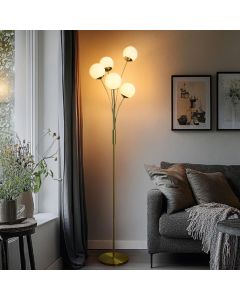 Lampadaire laiton design, Stacy, avec interrupteur