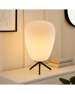 Lampe de table blanche moderne, Davide, avec interrupteur
