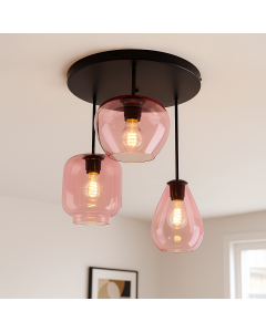 Plafonnier rose moderne, Caia