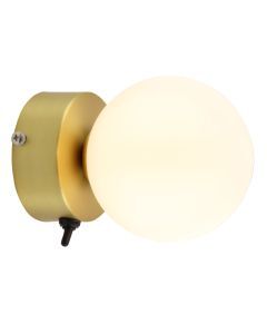 Applique salle de bain dorée moderne, Amer, IP44