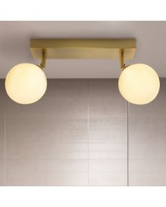 Plafonnier salle de bain blanc moderne, Amer, IP44