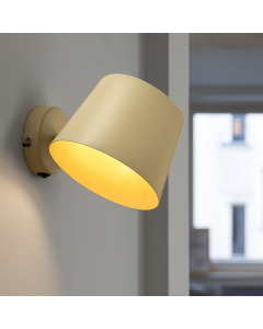 Spot mural beige moderne, Rinke, avec interrupteur