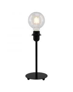 Lampe de table sans abat-jour noire en métal, Eileen, avec interrupteur